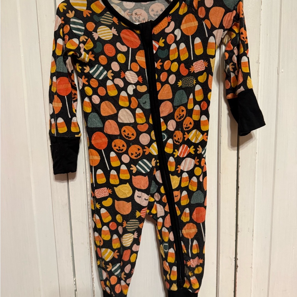 Little sleepies - Halloween Candy Print Kids pajamas -3-6 months